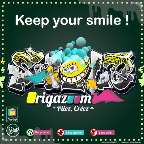 Toile graffiti Smile 03