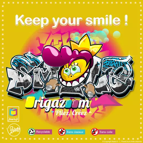 Toile graffiti Smile 15