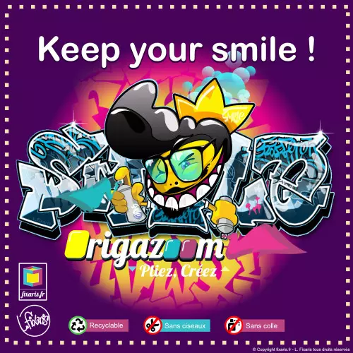 Toile graffiti Smile 16