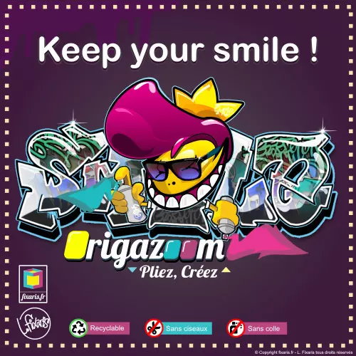 Toile graffiti Smile 28